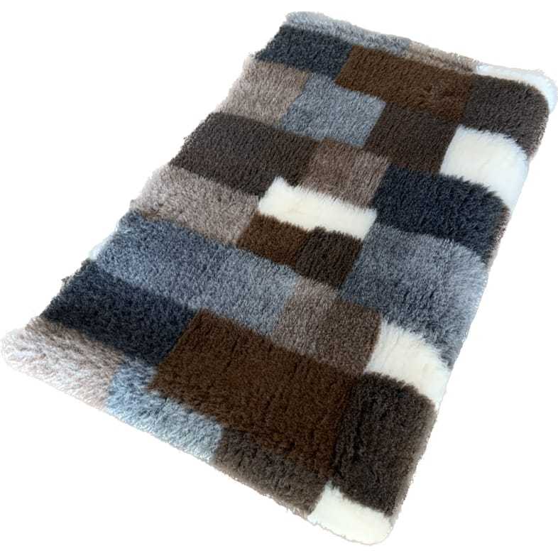 Vetbed Patchwork Taupe Bruin Creme